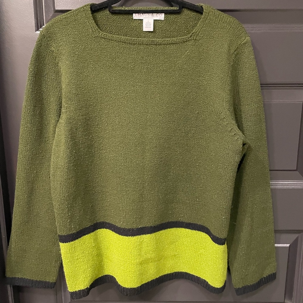 Green Crew Neck Sweater